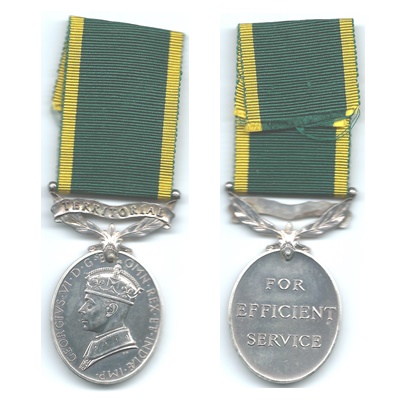 Efficiency Medal – Territorial - PTE. D Middleton